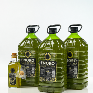 Enoro oleoturismo 16 lote enoro regalo de aceite virgen extra; 1 botella 5l + 1 frasca